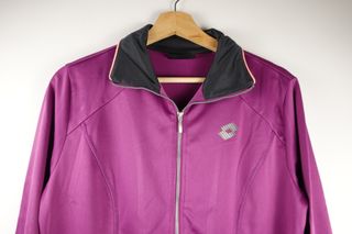 Chaqueta deportiva Lotto morada cremallera complet