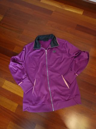 Chaqueta deportiva Lotto morada cremallera complet
