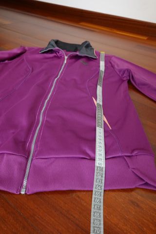 Chaqueta deportiva Lotto morada cremallera complet