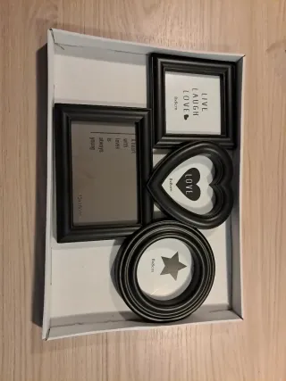 Marco de fotos negro para 4 fotos