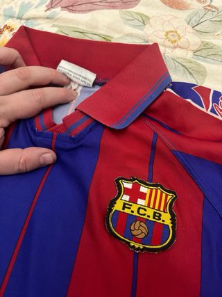 Camiseta FC Barcelona Talla L Vintage Rogers Figo