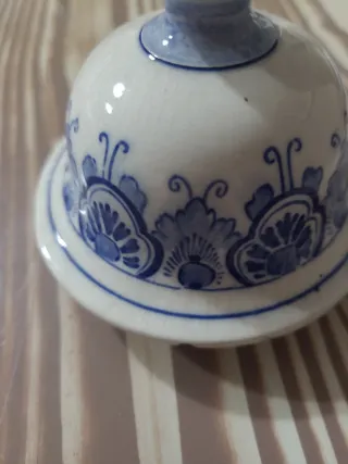 Jarrón Holandés Delf. Azul y Blanco vintage.