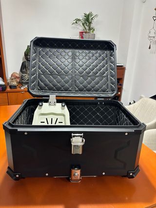 Maleta Baúl Moto Aluminio Negro