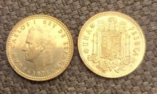 Lote 200 monedas 1 peseta 1975 Rey Juan Carlos I
