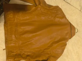 Cazadora Mango Piel Marrón