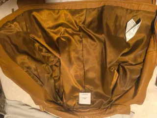 Cazadora Mango Piel Marrón