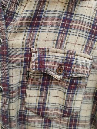 Camisa Vaquera de Franela a Cuadros para Mujer Lev