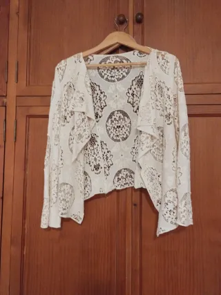 Chaqueta de encaje marfil