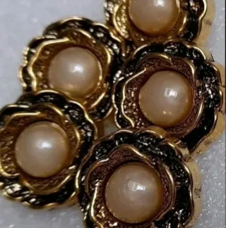 Lote 12 botones flor- 6 modelos