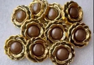 Lote 12 botones flor- 6 modelos