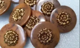 Lote 12 botones flor- 6 modelos