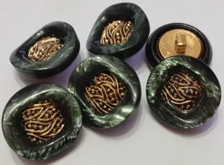 Lote 12 botones flor- 6 modelos