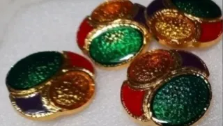 Lote 12 botones flor- 6 modelos