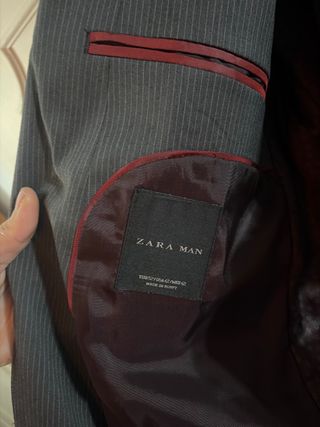 Traje Zara Man Gris Raya Talla M