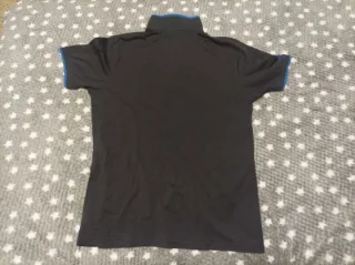 Camisa Polo Adidas Negra Logo Trébol Multicolor