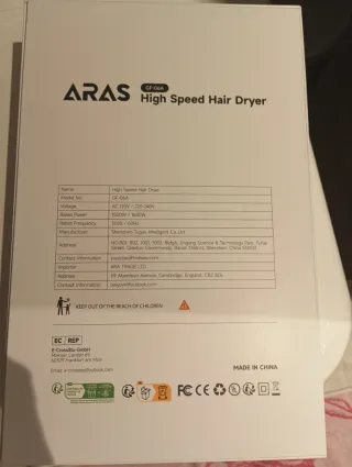 Secador de pelo ARAS GF-06A nuevo