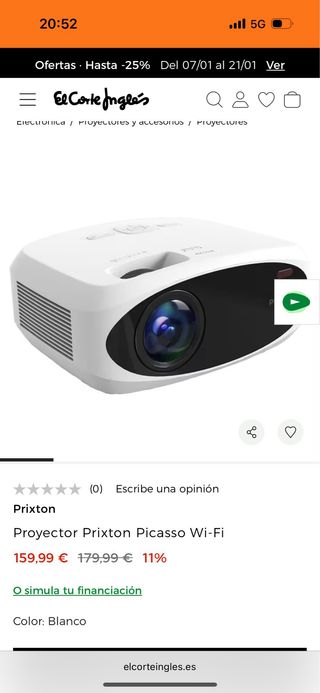 Proyector Prixton Picasso P50 1080p