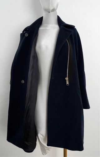 Abrigo Max Mara Lana Azul Talla M