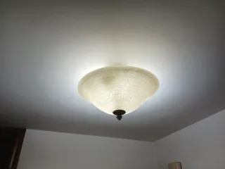 Lámpara de techo cristal y metal