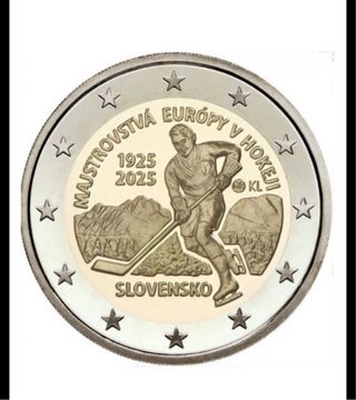 Moneda 2 euros Eslovaquia 2025 Hockey