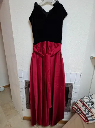 Vestido Fiesta Negro y Rojo Talla M