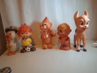 Lote 5 pupazzi in gomma vintage