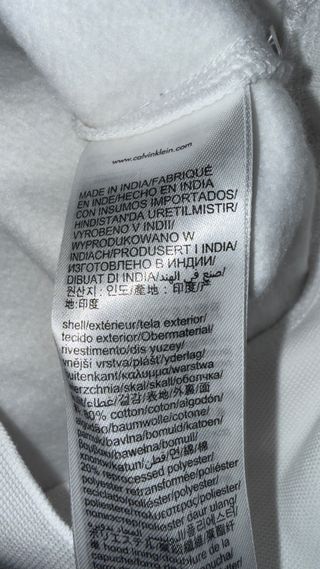 Sudadera Calvin Klein Blanca