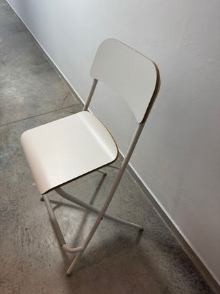Dos Taburetes Altos Plegable IKEA Franklin Blanco