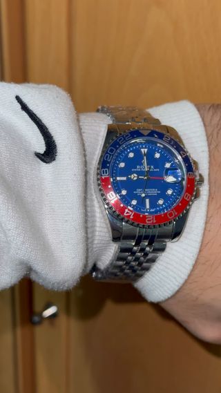 Reloj elegante Master II Azul/Rojo