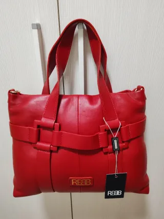 Borsa Rebb rossa in pelle