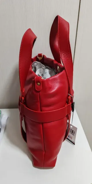 Borsa Rebb rossa in pelle