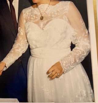 Vestido de Novia Encaje Manga Larga