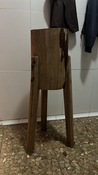 Tajo de madera artesanal