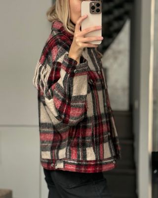 Chaqueta IRO cuadros flecos