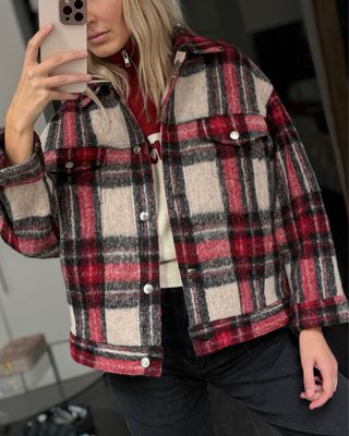 Chaqueta IRO cuadros flecos