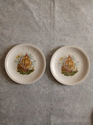 Platos de porcelana Pontesa con barcos