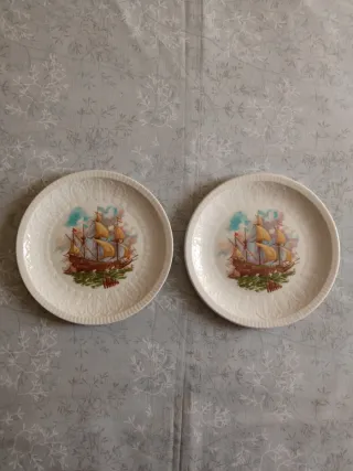 Platos de porcelana Pontesa con barcos