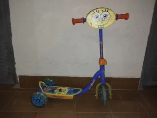 Bicicleta rosa y Patinete azul y amarillo Infantil