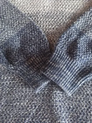 Jersey de rayas azul y gris