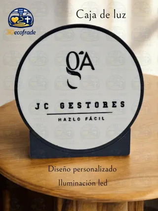 Caja de luz personalizada con logo