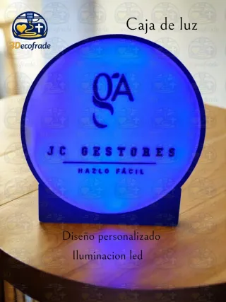 Caja de luz personalizada con logo
