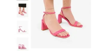 Sandalias rosa tacón