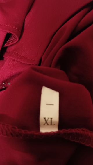 Vestido burdeos ablusado XL