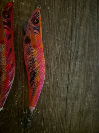 5 señuelos de pesca calamar duel de tusteno !!