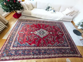 Tappeto Persiano Originale Rosso Blu