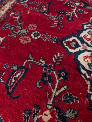 Tappeto Persiano Originale Rosso Blu