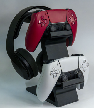 Soporte 2 mandos de consola + auriculares