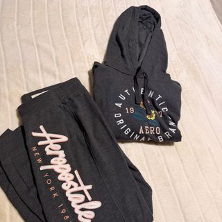 Conjunto Aeropostale Gris y Rosa