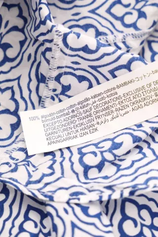 Vestido Zara Estampado Azul y Blanco