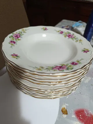 Servizio piatti vintage porcellana floreale